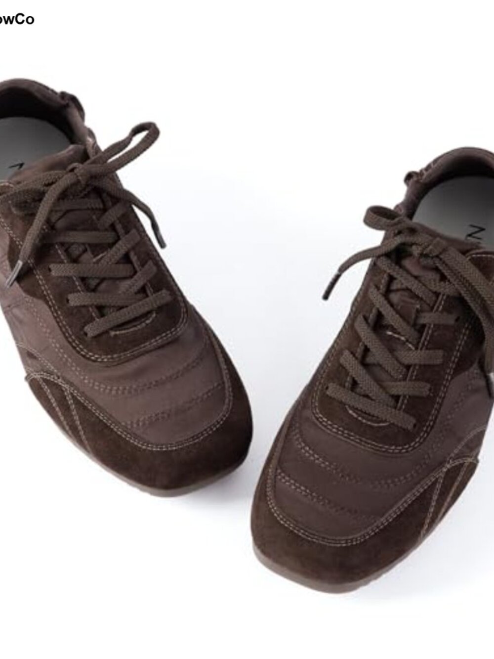 Women's Retro Suede Satin Sneakers Cushioned Insole Breathable Walking Shoes - Picture 3 of 6